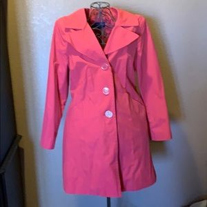 Pink London Fog trench coat